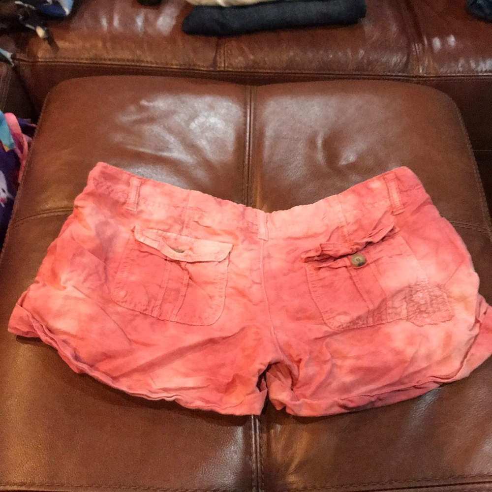 AEO Pink tye dye shorts